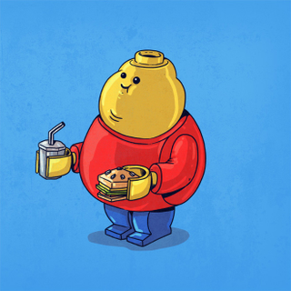 Illustration for article titled Morbidly obese versions of iconic pop culture characters by Alex Solis